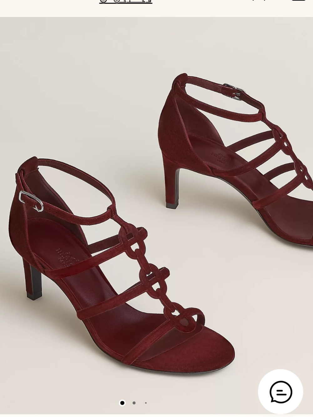 Hermes Magic 70 Rouge H Suede Sandals 37